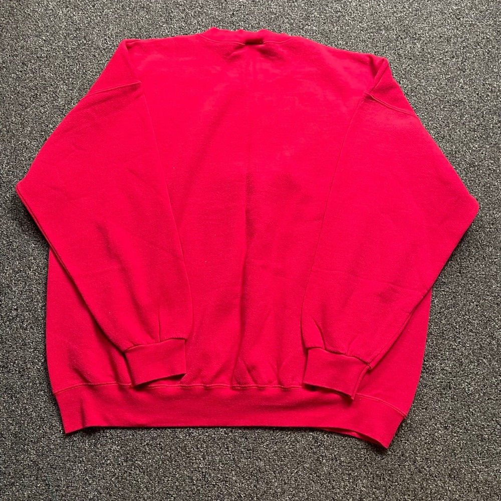 Vintage Disney Store Winnie the Pooh Bear Bottom Sweatshirt Red XXL Made in USA - Picture 3 of 7